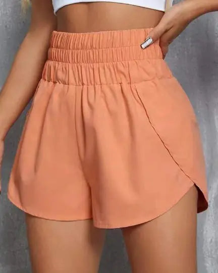 High-Waisted Elastic Shorts for Women (One Piece)