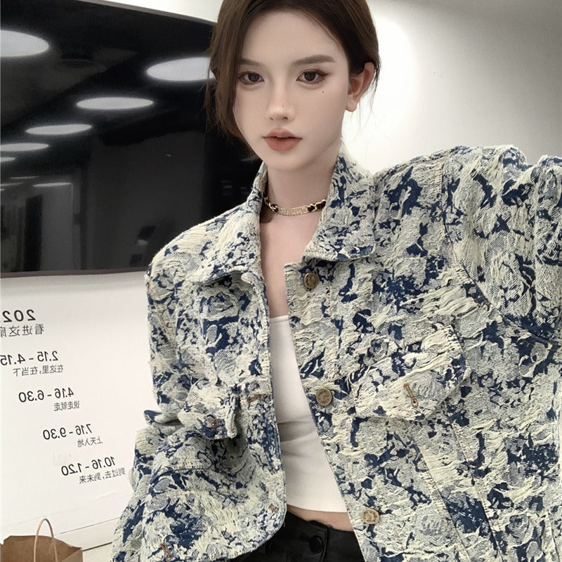 Long Sleeve Single Breasted Denim Coat Women