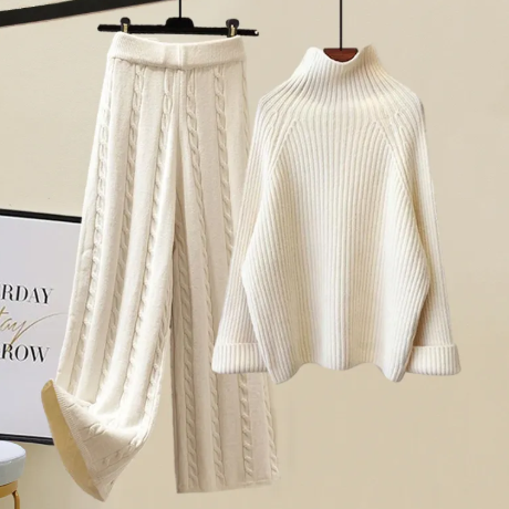Women's Lazy Sweater Wide Leg Pants Vest Coat