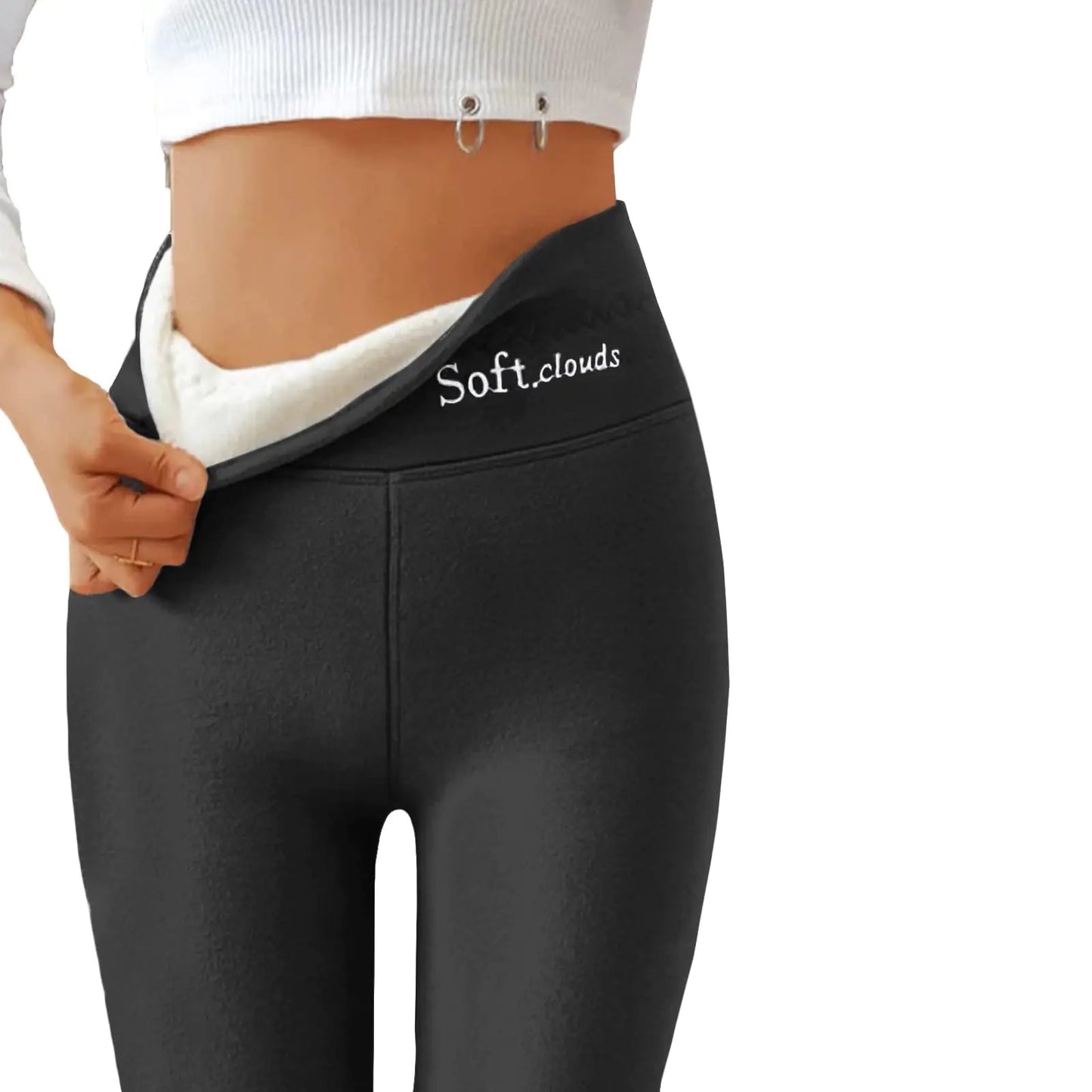 Sherpa Fleece Lined Leggings for Women. Tummy Control Stretch Soft High Waisted Casual Yoga Pants. Winter Thick Warm Tights