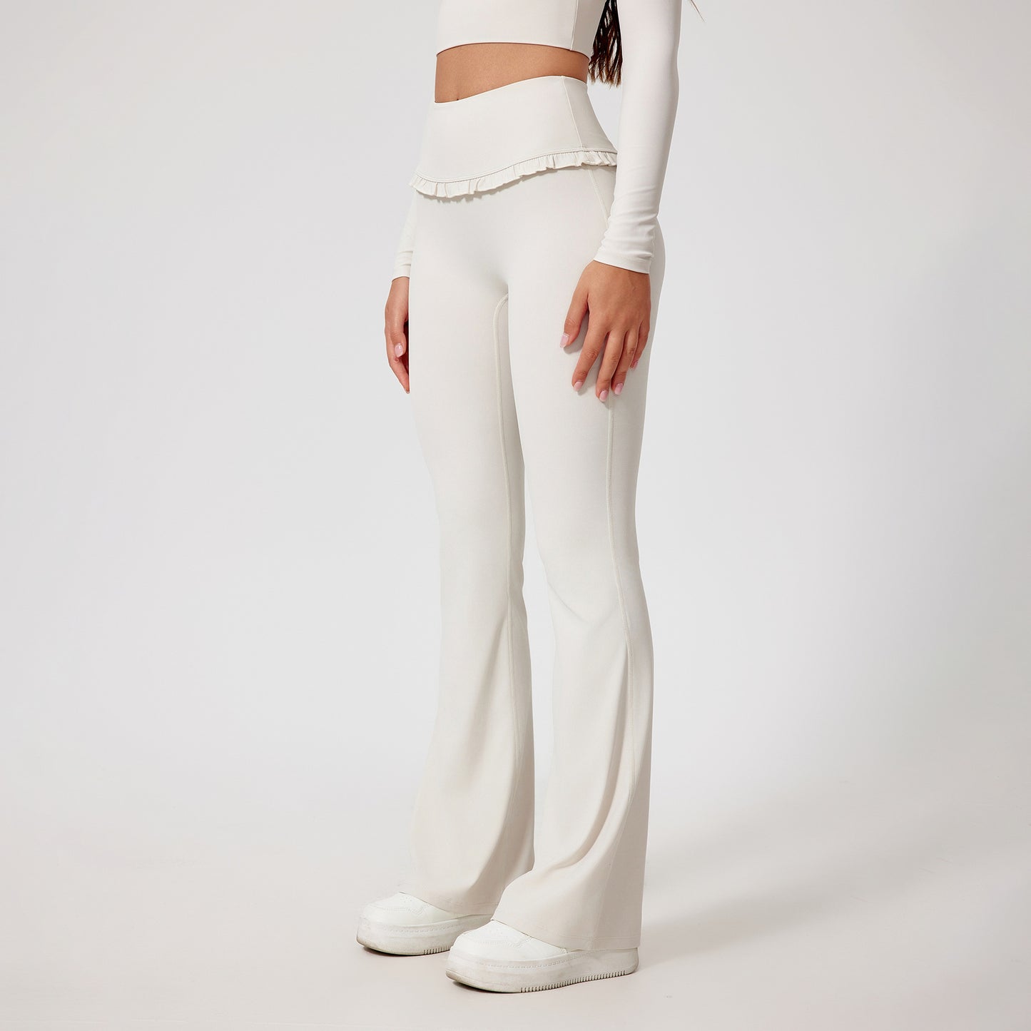 High Waist Yoga Pants. Hip Lift Lace Nude Feel leggings, Running Fitness