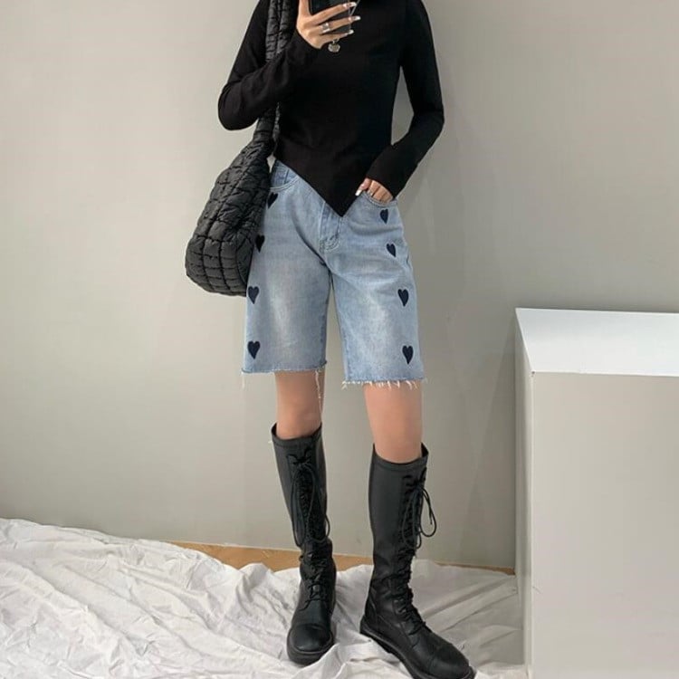 High-Waisted Loose Straight Leg Women's Jeans