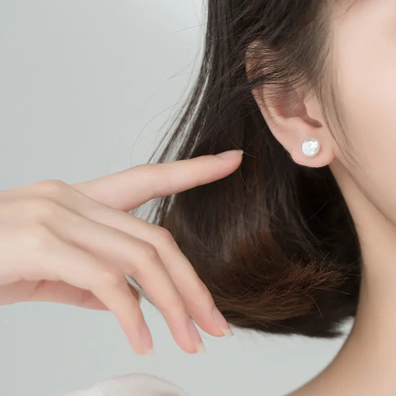 Nina 925 Baroque Pearl Earrings for Women