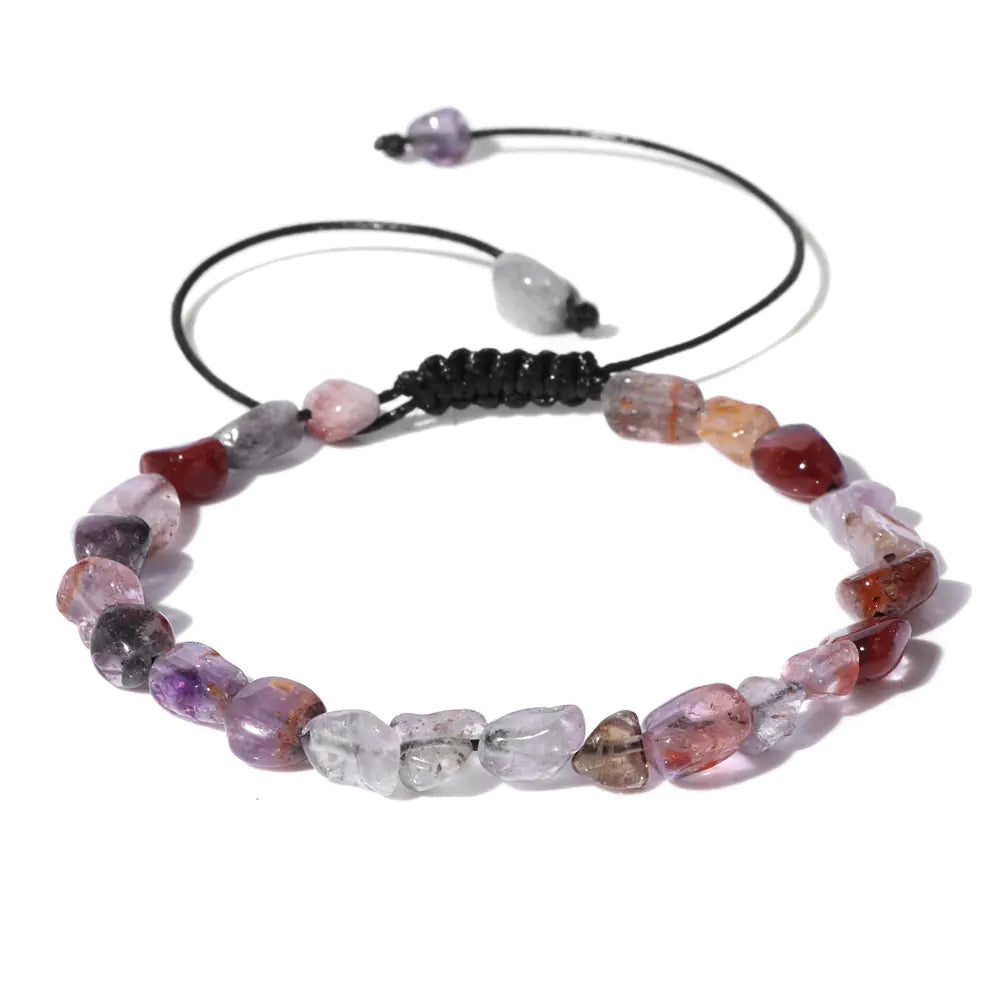 Natural Stone Irregular Beads Woven Bracelet
