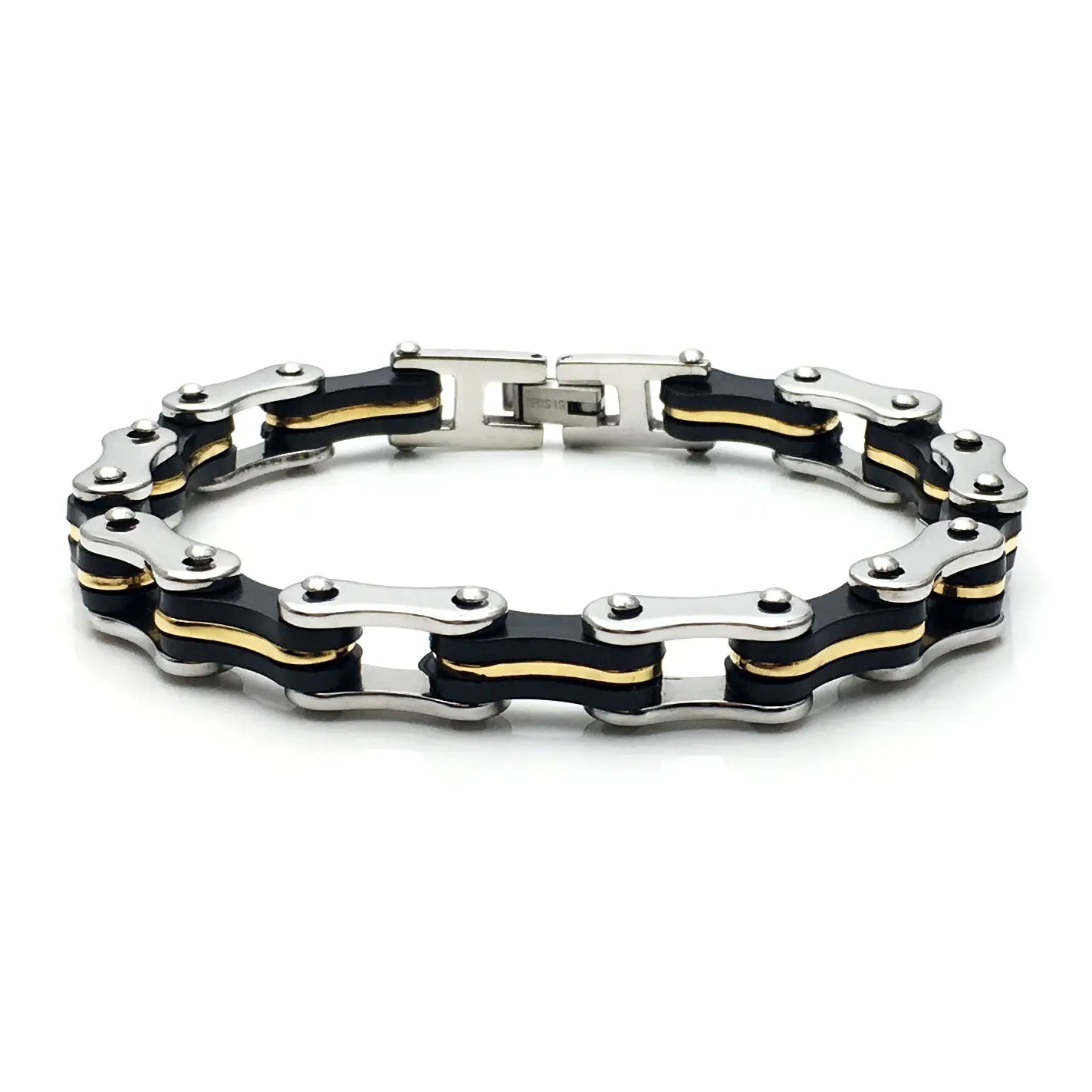Titanium Steel and Silicone Bicycle Bracelet