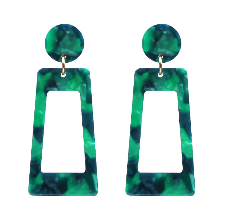 Trendy Acrylic Geometric Earrings for Women