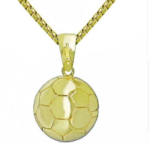 Basketball Pendant Stainless Steel Necklace Jewelry