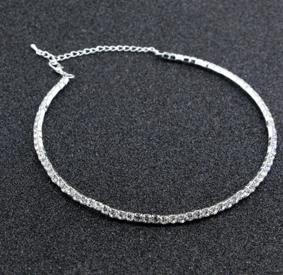 Bridal Jewelry Set with Crystal Necklace, Bracelet, Earrings