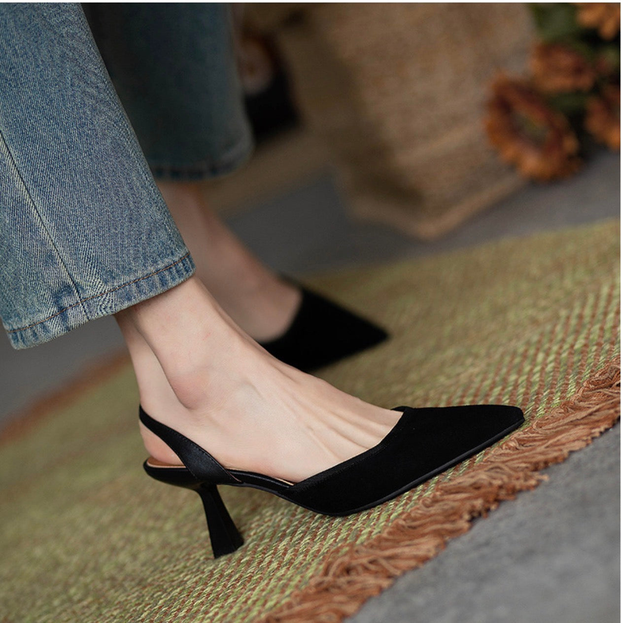 Vintage Pointed Toe Heels for Women Summer