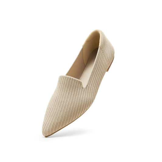 Women Flats Comfortable Pointed Toe shoes. Washable Knit Slip On Women loafers pumps for Office Work Casual