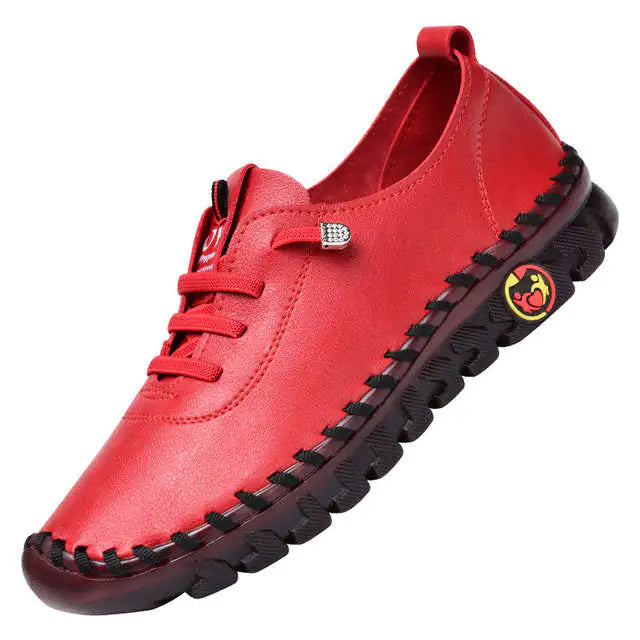 Comfortable Non-Slip PU Leather Women’s Loafers Flats