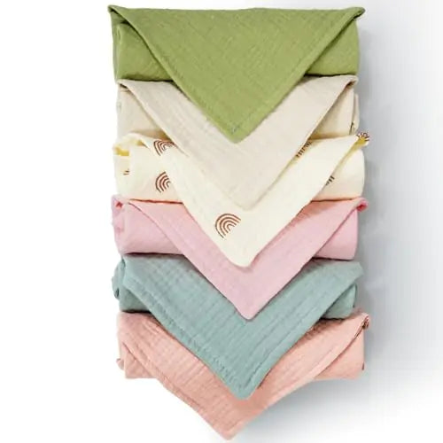 Dormlony Baby Muslin Washcloths. 11×11 inch Soft and Absorbent Cotton Face Towels for Babies 6 Pack