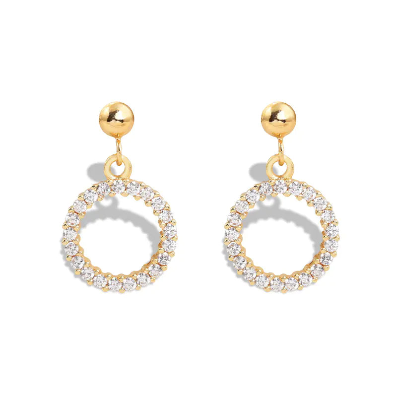 Mini Silver Circle Earrings for Women