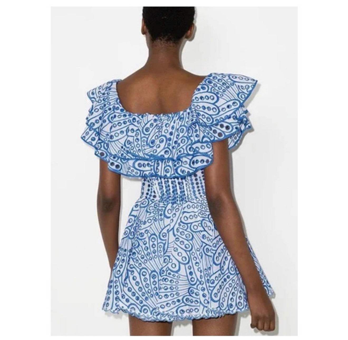 Sweet Sexy Off-Shoulder Ruffled Embroidered Dress