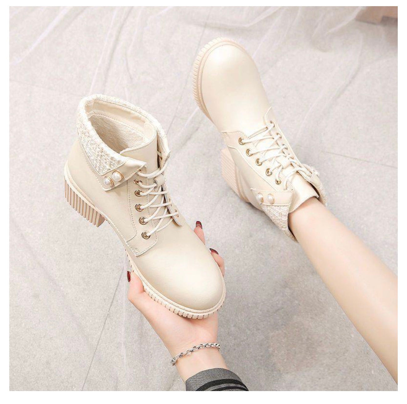 Women's Martin Boots with Thick High-Heels (All-match)