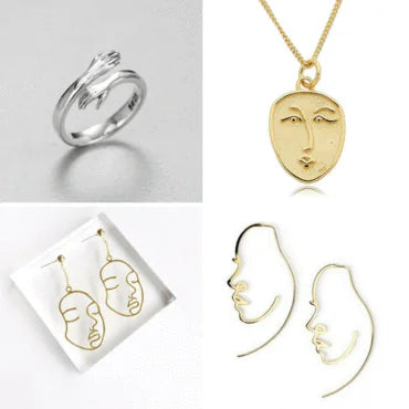 Retro Japanese Face Earrings - Long Drop Earrings for Women