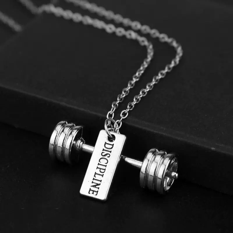 Dumbbell Pendant Necklace - Trendy Fitness Jewelry