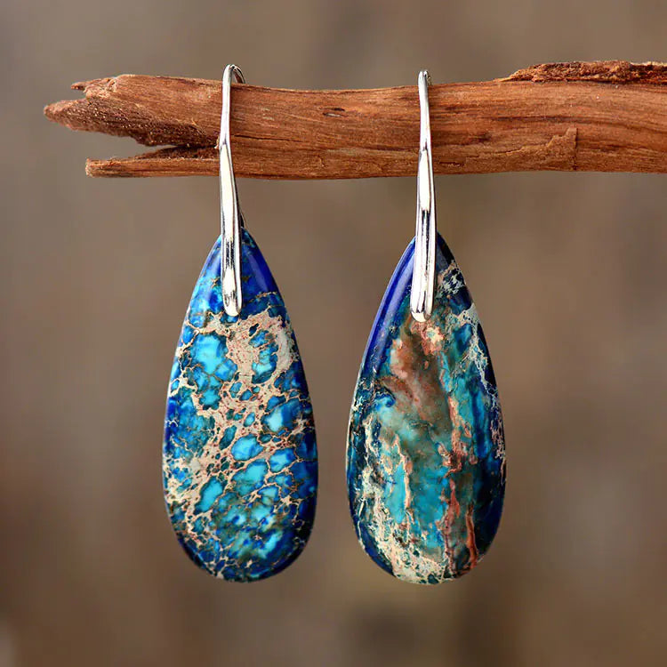 Colorful Teardrop Pendant Earrings for Women