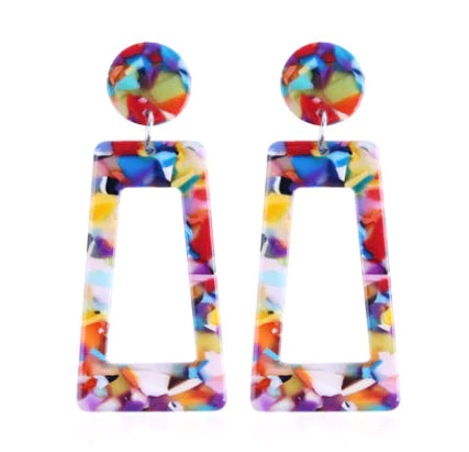 Trendy Acrylic Geometric Earrings for Women