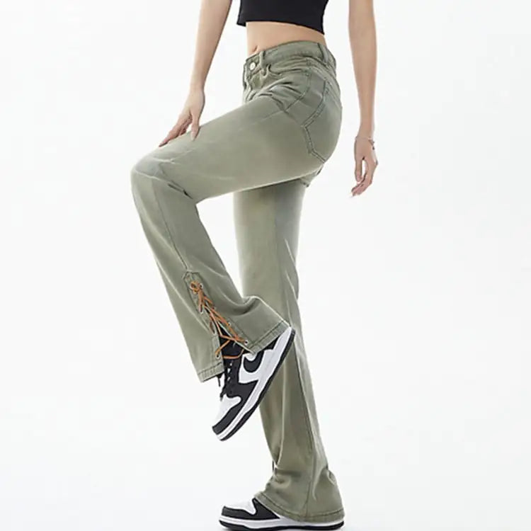 Trendy High Waist Slim Mopping Pants for Women