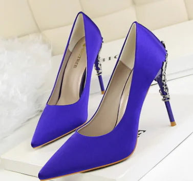 Luxury Silk High Heels for Women Fashion Footwear