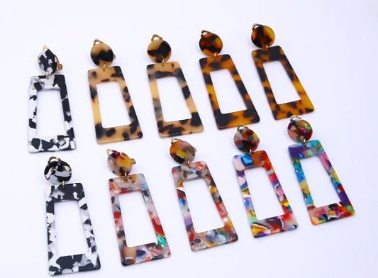 Trendy Acrylic Geometric Earrings for Women
