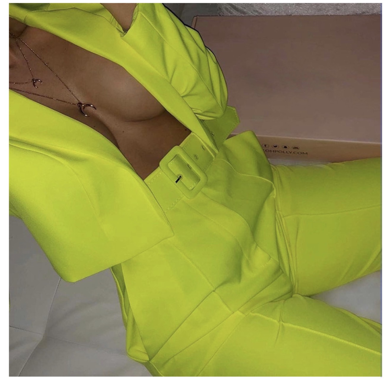 Women's Unbuttoned Blazer Two-Piece Set