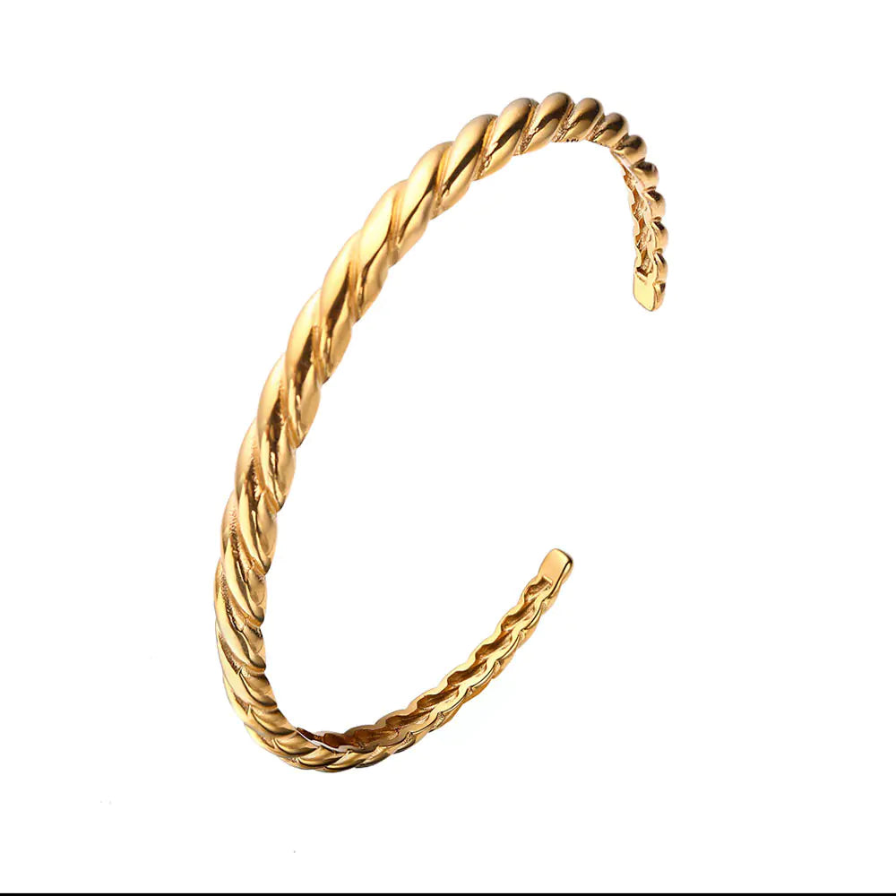 Irregular Wave Buckle Stainless Steel Bracelet