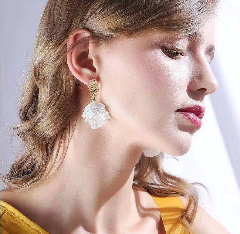 Long Floral Earrings for Women