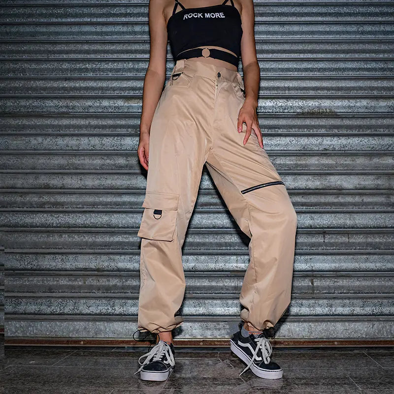 New High-Waist Zipper Casual Pants for Women