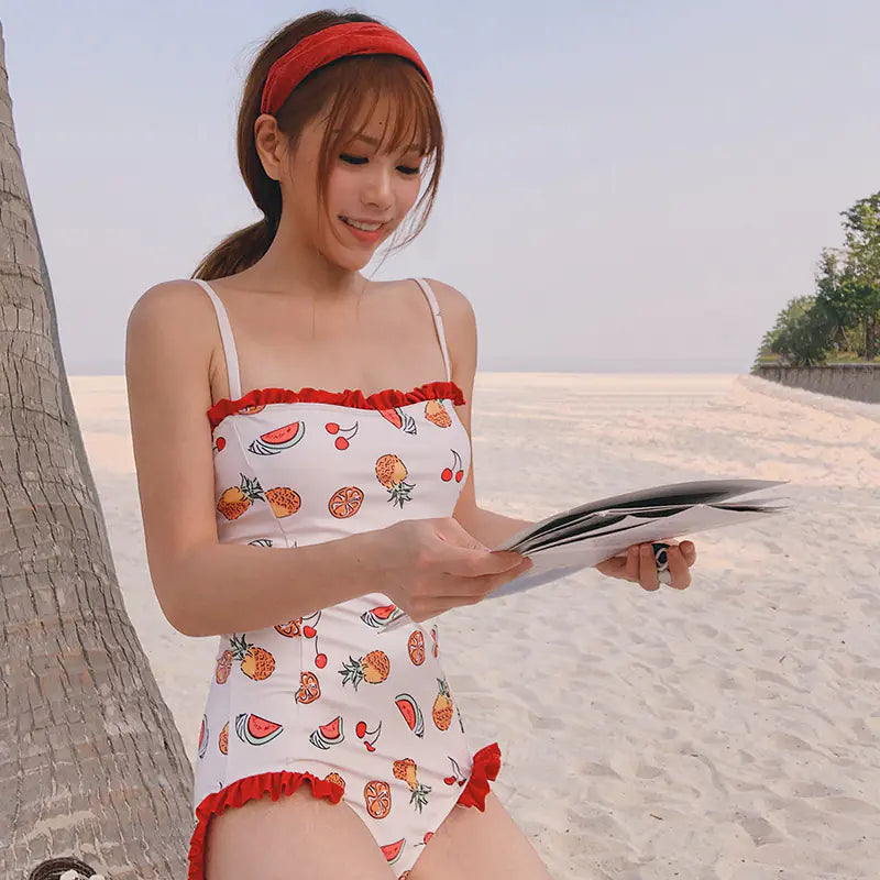Triangle One-Piece Swimsuit for Women, Slimming Design