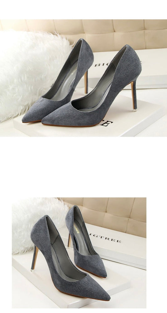 Fashionable Minimalist Pointed Toe High Heels for Women