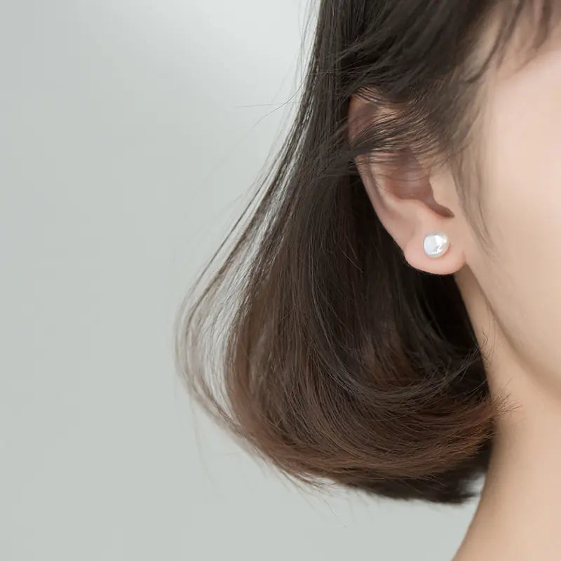 Nina 925 Baroque Pearl Earrings for Women