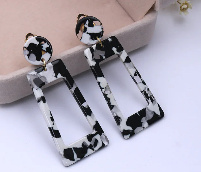 Trendy Acrylic Geometric Earrings for Women