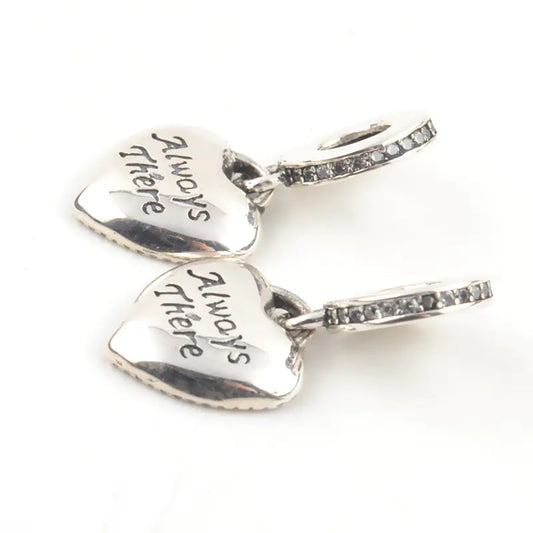 Cute Pink Heart Charm Bracelet and Necklace Set