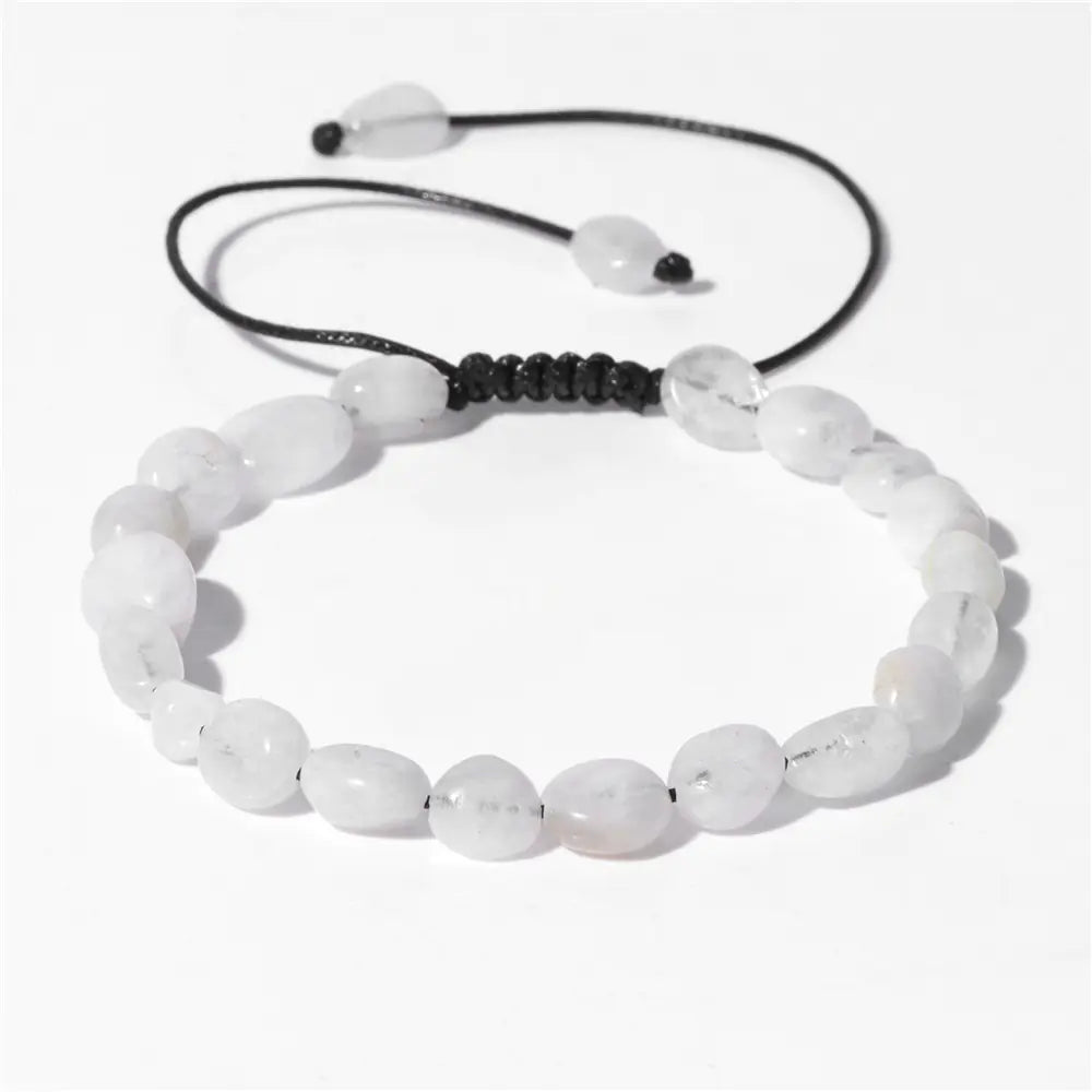 Natural Stone Irregular Beads Woven Bracelet