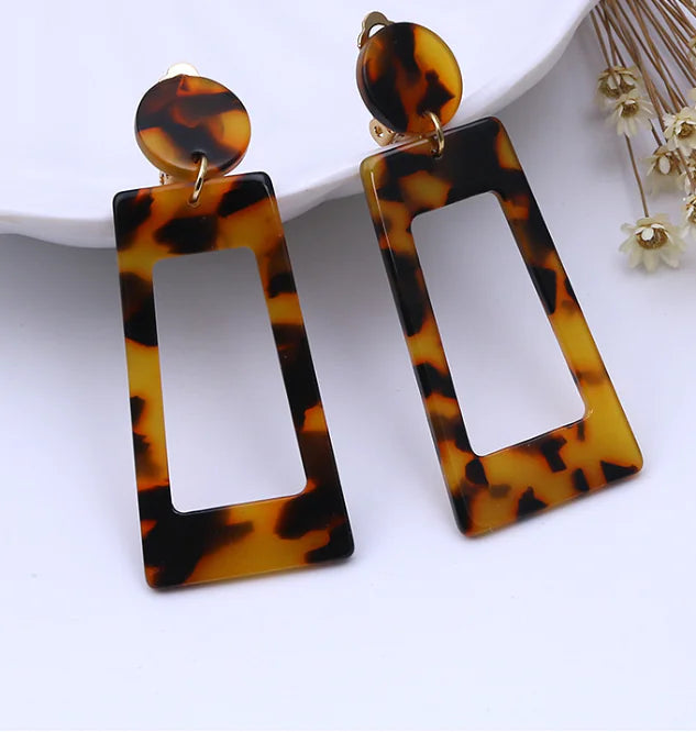 Trendy Acrylic Geometric Earrings for Women