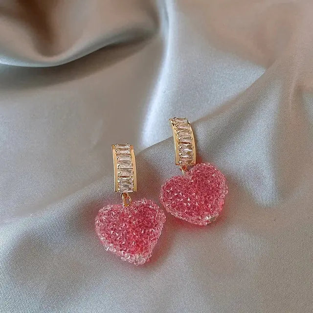 Colorful Soft Candy Love Earrings for Women's Party