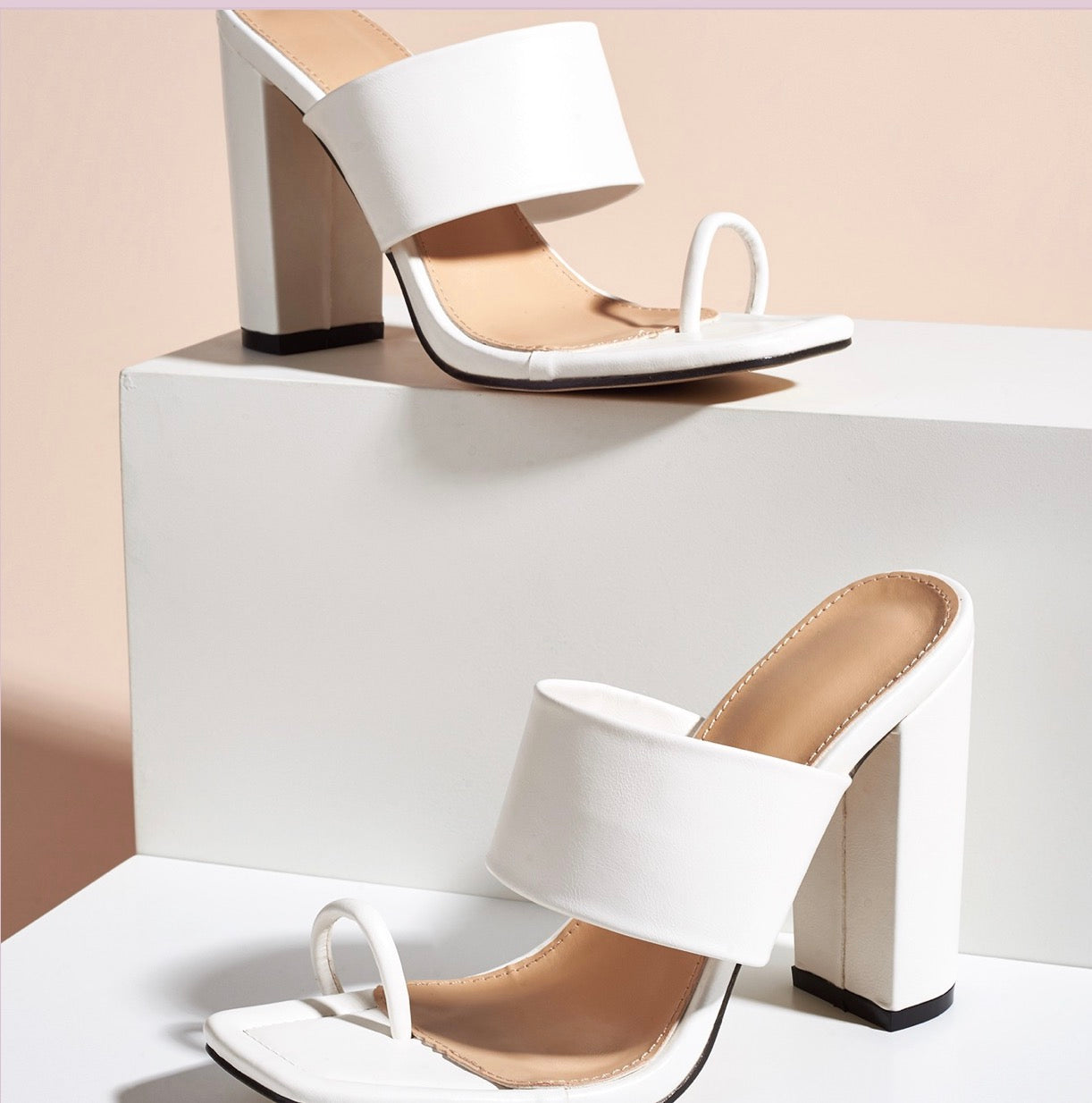 Slip-On Toe Ring Heels