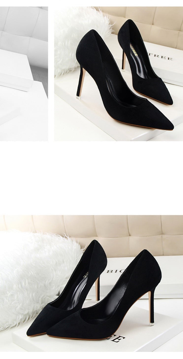 Fashionable Minimalist Pointed Toe High Heels for Women