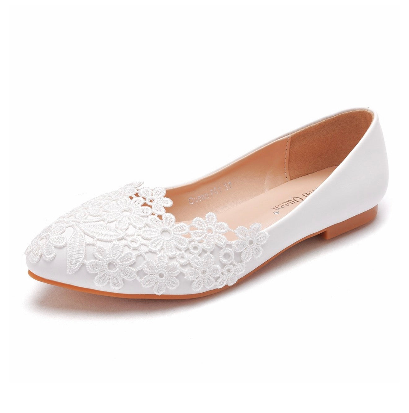 White Pointed Toe Casual Flats