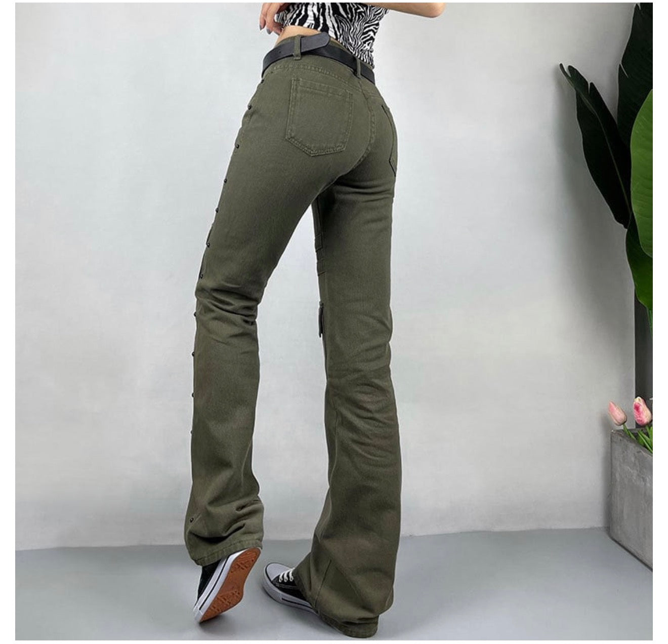 High Street Cargo Straight Pants Jeans