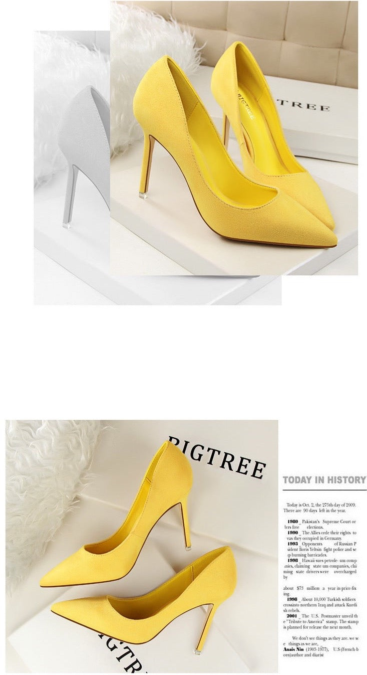 Fashionable Minimalist Pointed Toe High Heels for Women