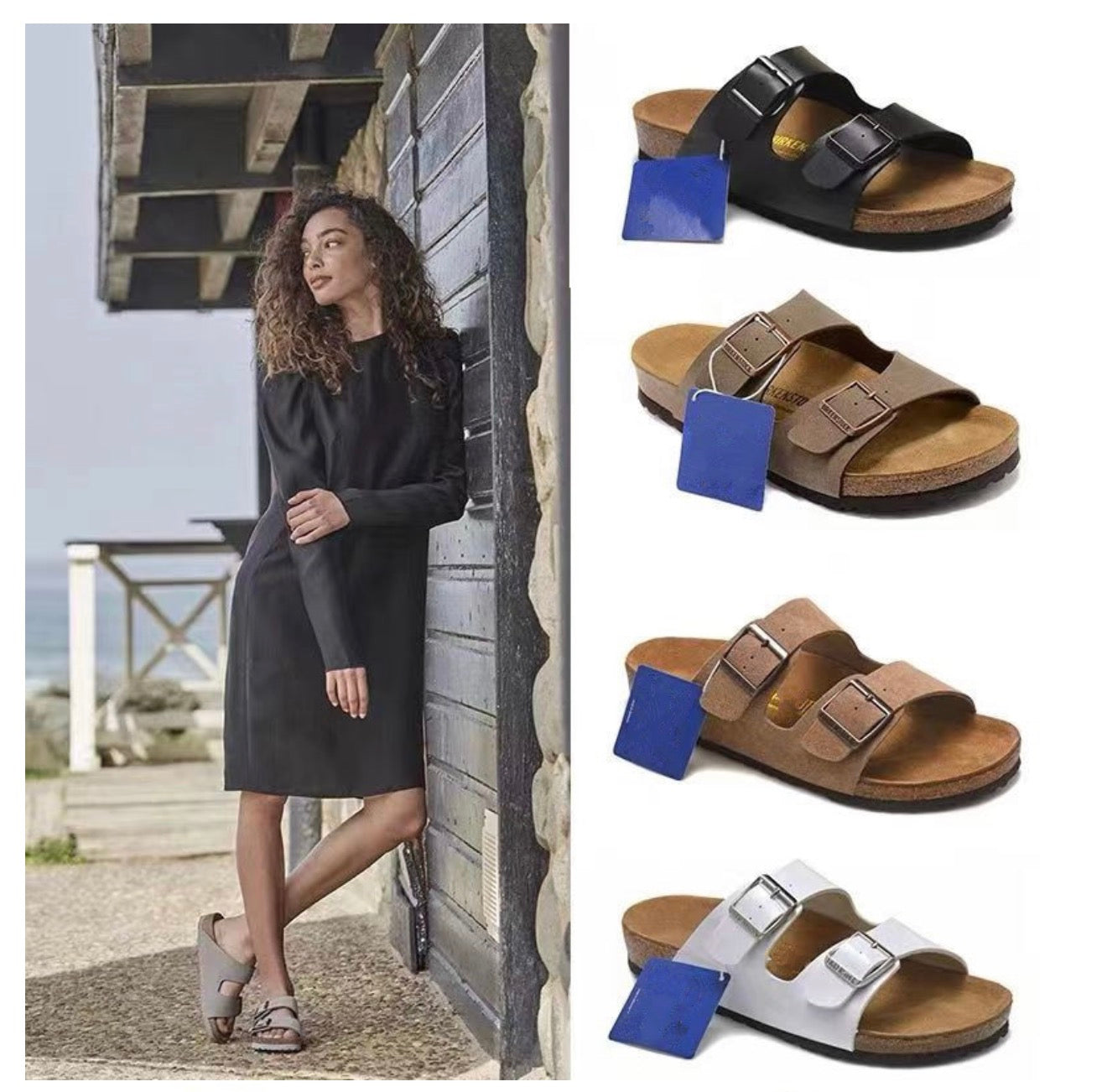 Birken Sandals Thick-Soled Cork Beach Shoes