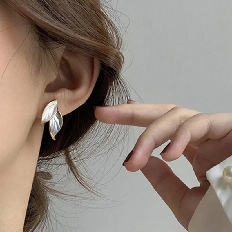 Simple Leaf Earrings for Women - Party Accessories