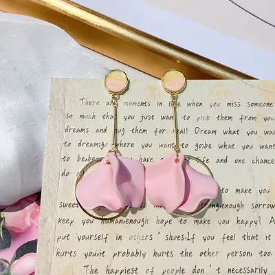 925 Silver Colorful Enamel Flower Earrings for Women