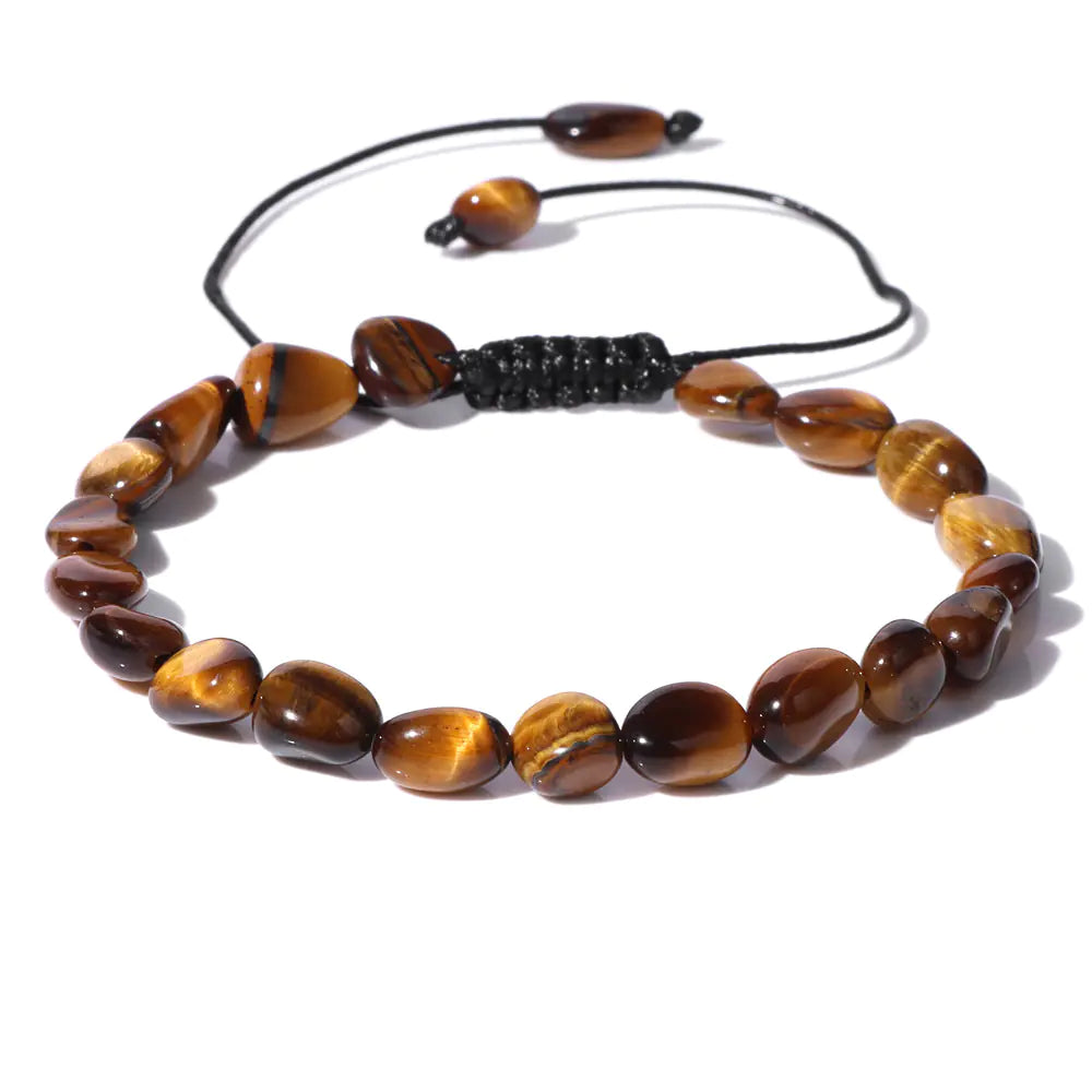 Natural Stone Irregular Beads Woven Bracelet