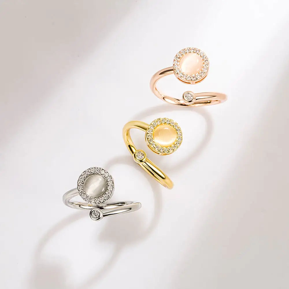 Opal Spinning Ring for Women - Simple Fashion Jewelry