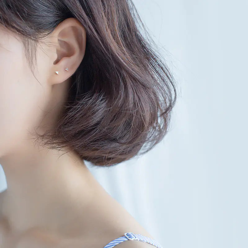 S925 Silver Mini Triangle Earrings for Women