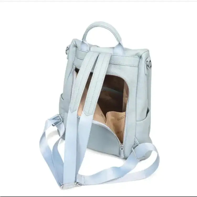 Haze Blue New Fashion Shoulder bag. Leisure Ladies Backpack Large Capacity